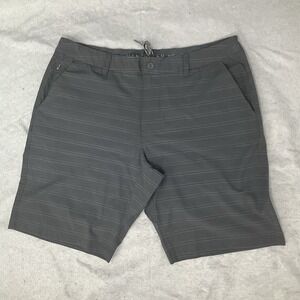 Hangten Mens  Shorts Sz 40 Dark Grey Pockets Striped Sports Golf Summer Outdoors